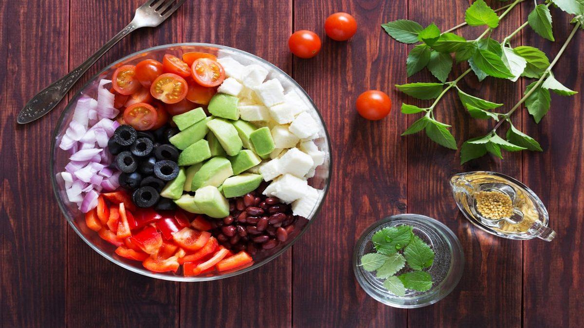 nutrient dense foods for small appetites — colorful plant bowl with tahini and fresh vegetables