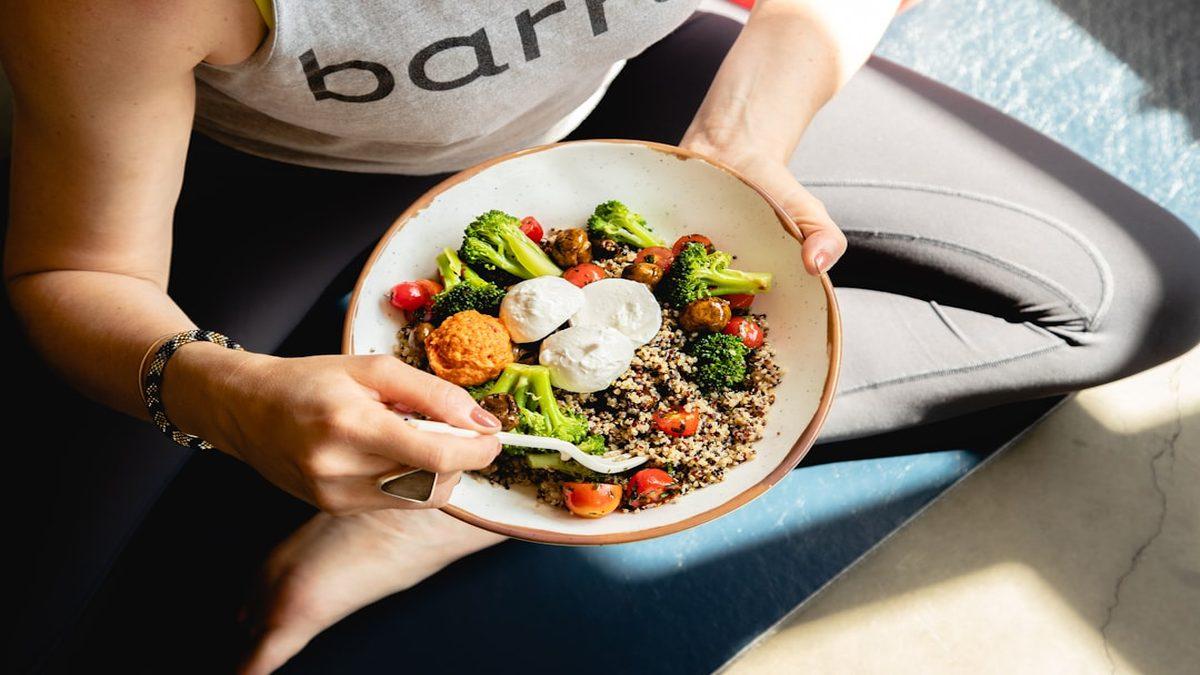 plant-based protein sources — quinoa bowl with seasonal vegetables