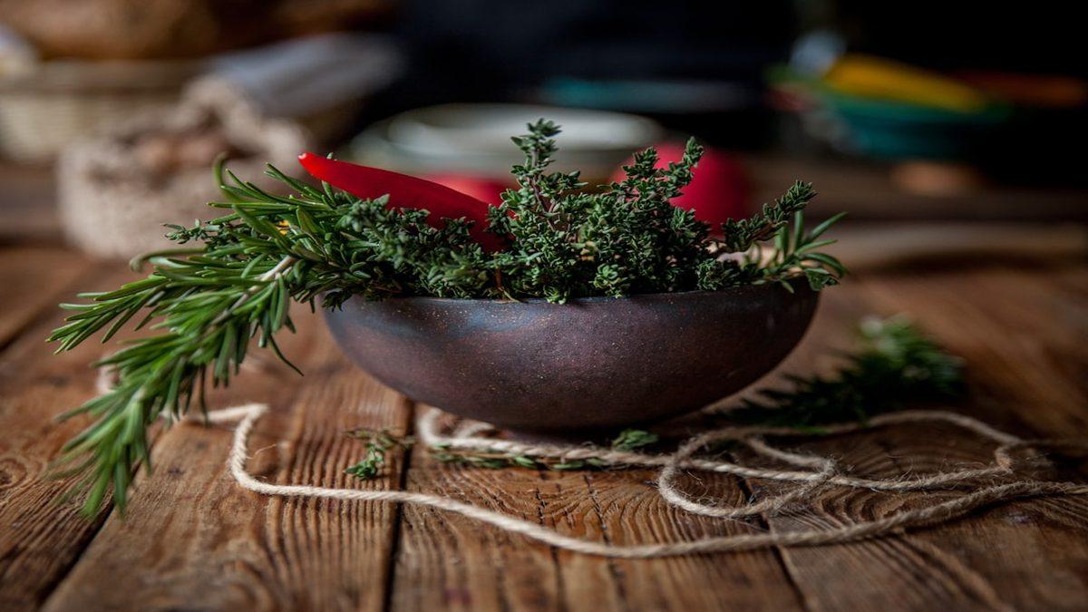 plant-forward meals that keep you full — hearty chickpea stew in rustic setting