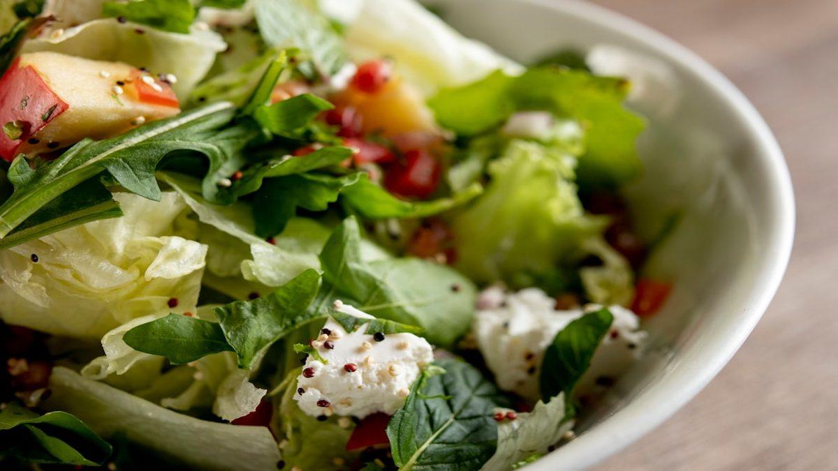 plant-forward small appetite meals — light quinoa dish with greens